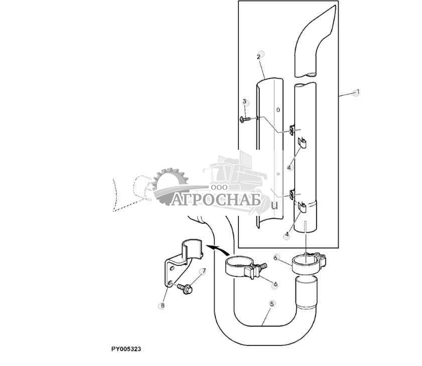 ВЫХЛОПНАЯ СИСТЕМА (ВЕРТИКАЛЬНАЯ) 